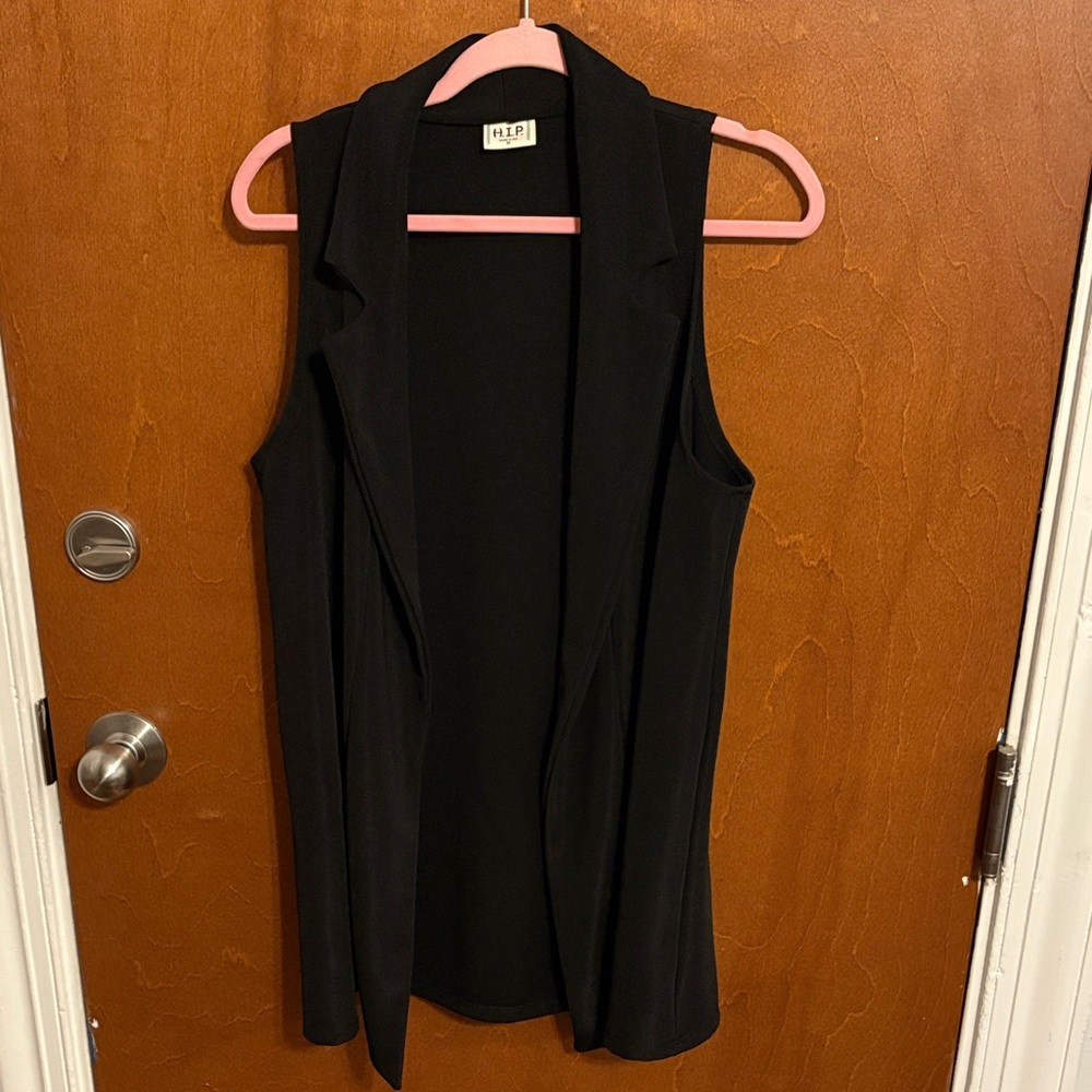 h.i.p. Black Sleeveless Vest